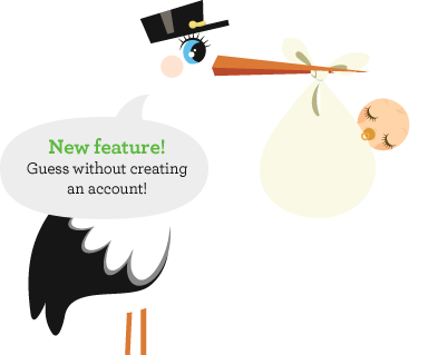 Start a free baby guessing game with What's In My Belly